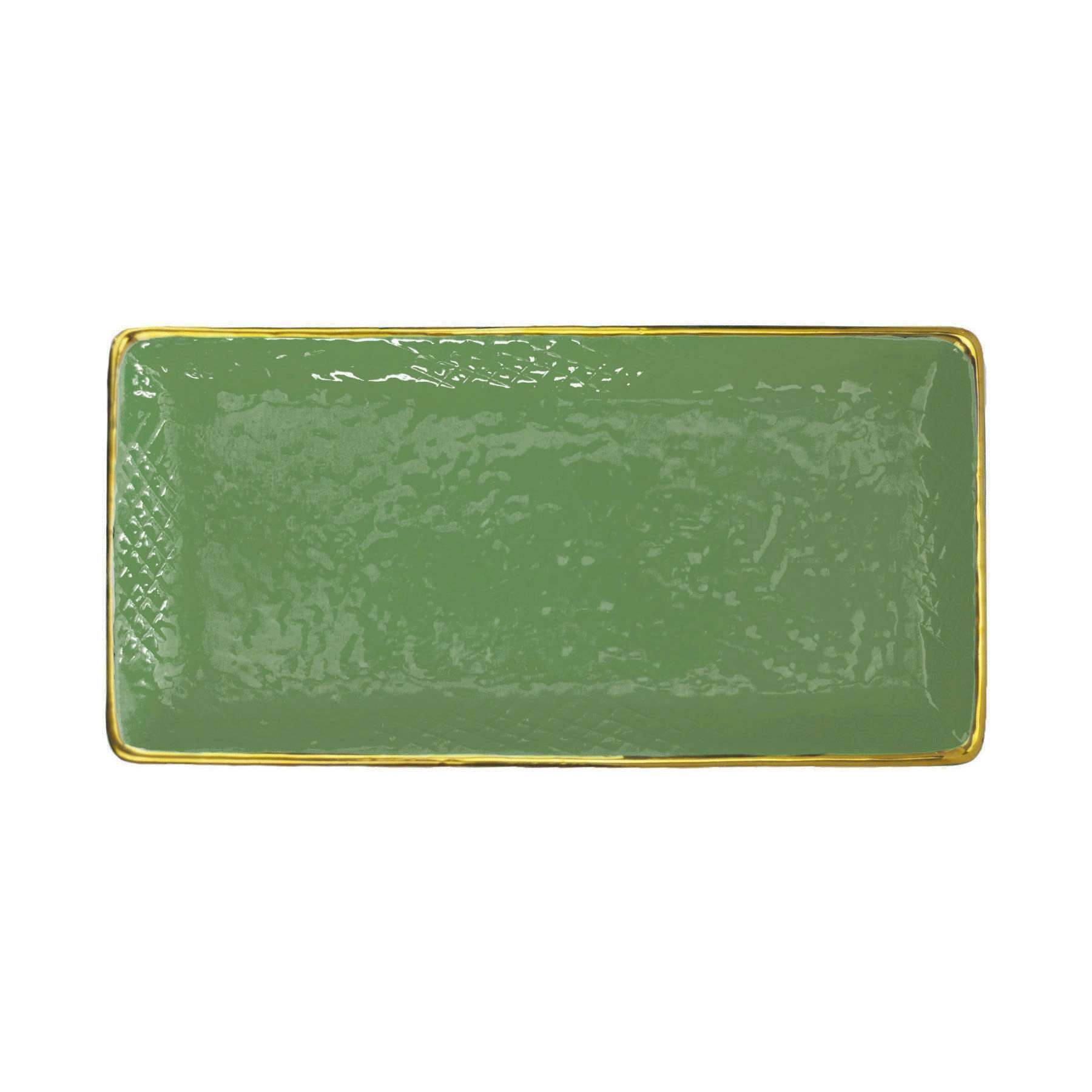 ARCUCCI – PRETA ORO SUSHI PLATE - Forest Green